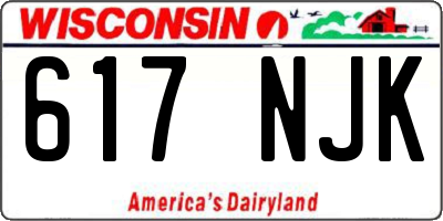 WI license plate 617NJK