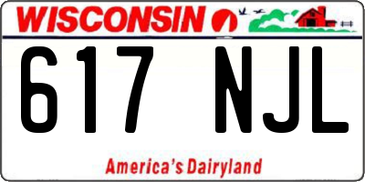 WI license plate 617NJL