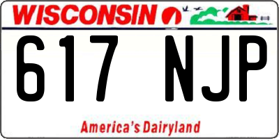 WI license plate 617NJP