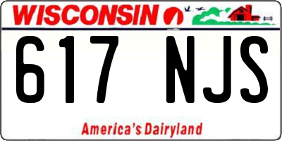 WI license plate 617NJS