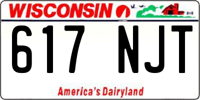 WI license plate 617NJT