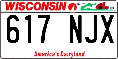 WI license plate 617NJX