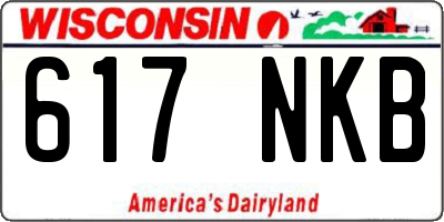 WI license plate 617NKB