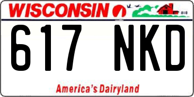 WI license plate 617NKD