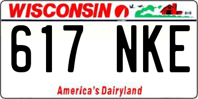 WI license plate 617NKE