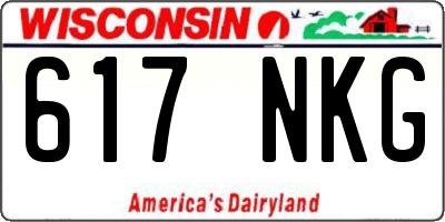WI license plate 617NKG
