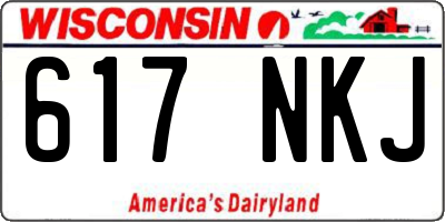 WI license plate 617NKJ