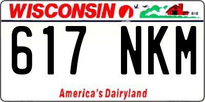 WI license plate 617NKM