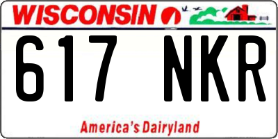 WI license plate 617NKR