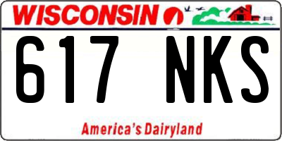 WI license plate 617NKS