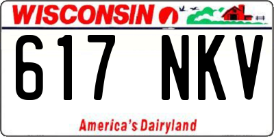 WI license plate 617NKV