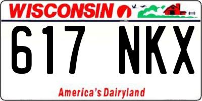 WI license plate 617NKX