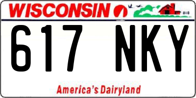WI license plate 617NKY