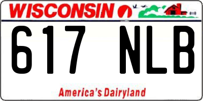 WI license plate 617NLB