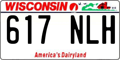 WI license plate 617NLH