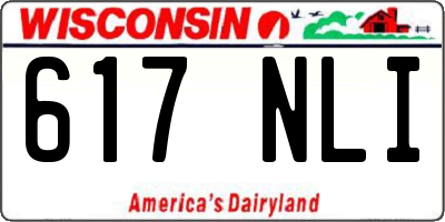 WI license plate 617NLI