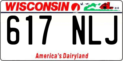 WI license plate 617NLJ