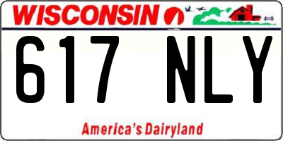 WI license plate 617NLY