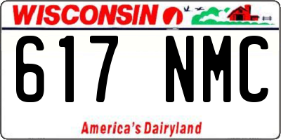 WI license plate 617NMC
