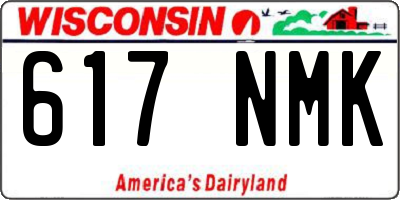 WI license plate 617NMK