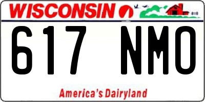 WI license plate 617NMO