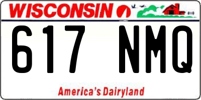 WI license plate 617NMQ