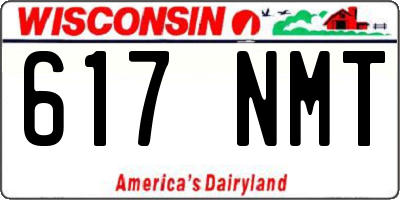 WI license plate 617NMT
