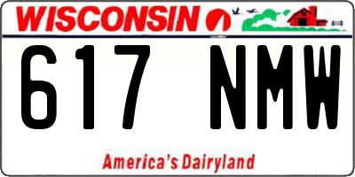 WI license plate 617NMW