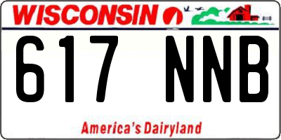 WI license plate 617NNB