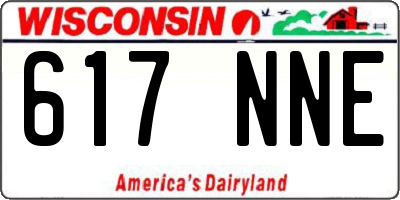 WI license plate 617NNE
