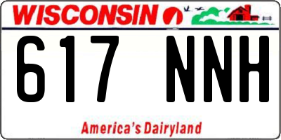WI license plate 617NNH