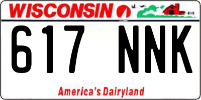 WI license plate 617NNK
