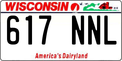 WI license plate 617NNL