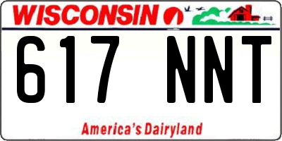 WI license plate 617NNT
