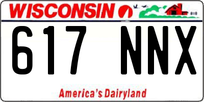 WI license plate 617NNX