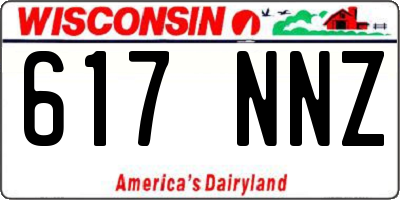 WI license plate 617NNZ