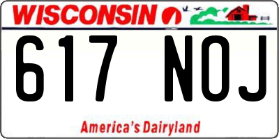 WI license plate 617NOJ