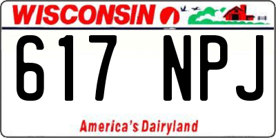 WI license plate 617NPJ