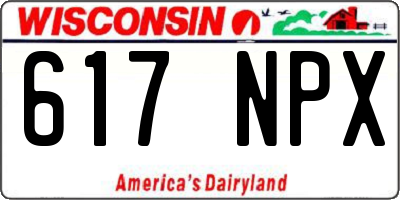 WI license plate 617NPX