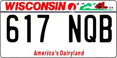 WI license plate 617NQB