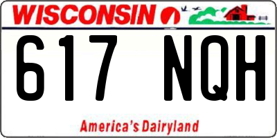WI license plate 617NQH