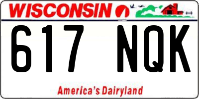 WI license plate 617NQK