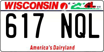 WI license plate 617NQL