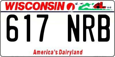 WI license plate 617NRB