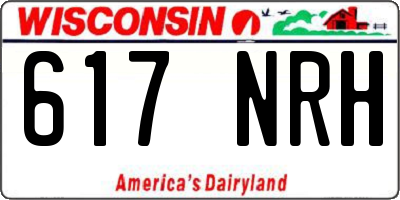 WI license plate 617NRH