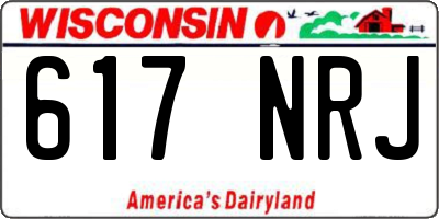 WI license plate 617NRJ