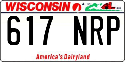 WI license plate 617NRP
