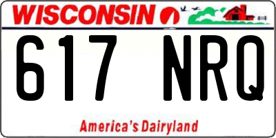WI license plate 617NRQ