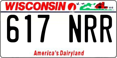 WI license plate 617NRR