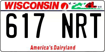 WI license plate 617NRT